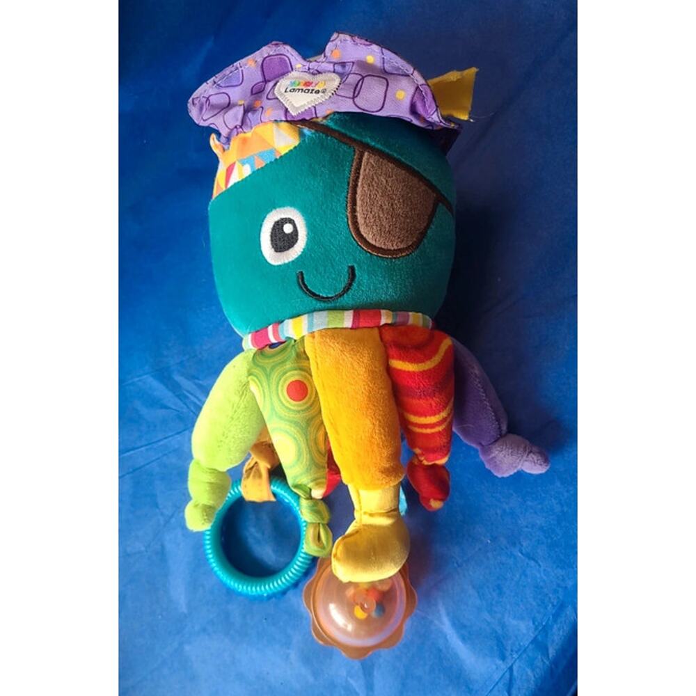 Lamaze Captain Calamari crib stroller octopus rattle baby plush toy